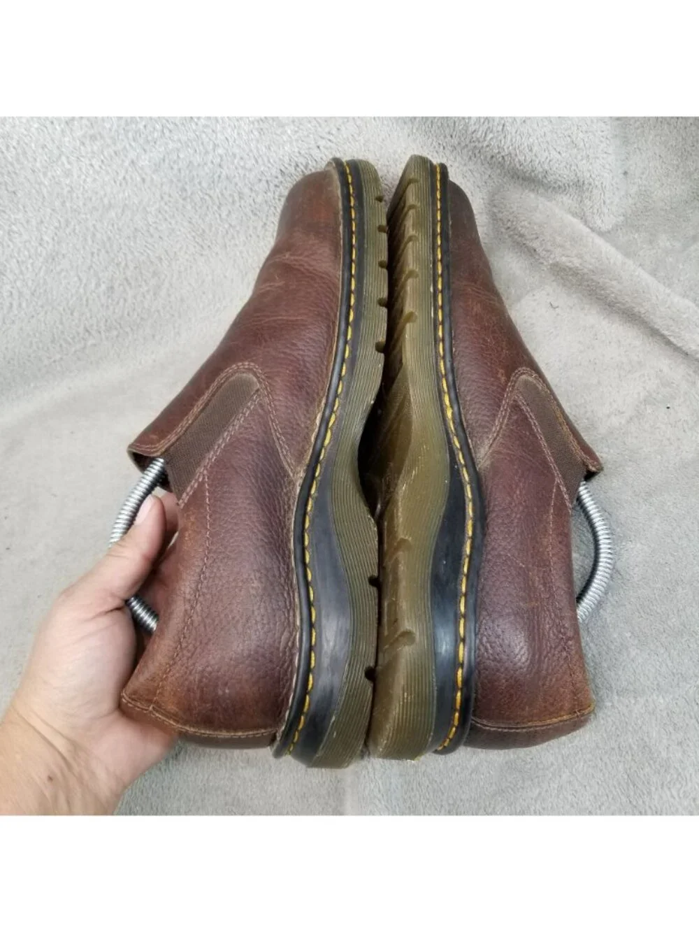 Dr Martens Shoes Mens Size 10 Bryce Brown Leather Slip On Casual *Read*